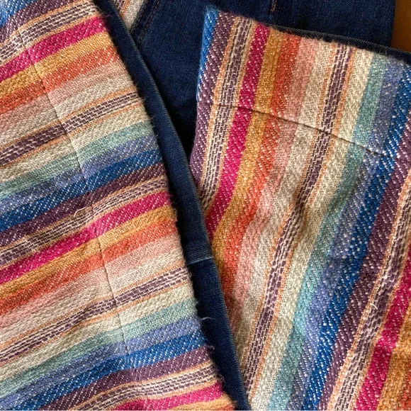 Free people sacred valley blanket flare jeans wide leg 70’s 24 25 26 - Picture 8 of 8